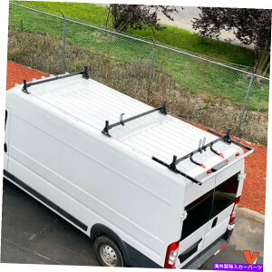 [tLA H1 3o[X`[_[[tbNw/[[tBbgFv}X^[nC[t2014-I H1 3 Bar Steel Ladder Roof Rack w/Roller Fits: RAM ProMaster High Roof 2014-On
