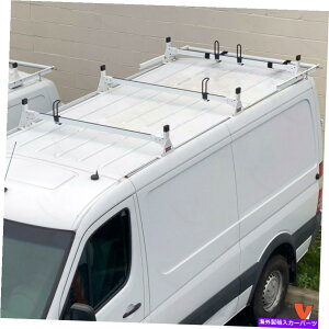 [tLA H1 3o[A~jE_[bNw/[[tBbgFZfXXv^[[[t2007-on H1 3 Bar Aluminum Ladder Rack w/Roller Fits: Mercedes Sprinter Low Roof 2007-On