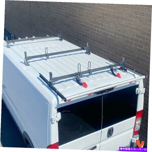 [tLA H1 3o[X`[_[[tbNw/[[tBbgFv}X^[[[t2014-on H1 3 Bar Steel Ladder Roof Rack w/Roller Fits: RAM ProMaster Low Roof 2014-On