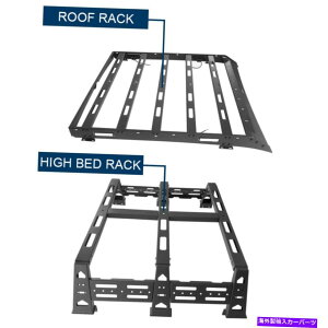 [tLA X`[gbv[tbN +AxbhNXo[̃R{09-14tH[hF-150X[p[N[ Steel Top Roof Rack + Rear Bed Cross Bars Combo for 09-14 Ford F-150 SuperCrew