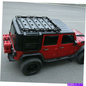 [tLA 18-21̃W[vO[JL 4hA[tbN+2TCh_[J[{X`[ubN For 18-21 Jeep Wrangler JL 4 Doors Roof Rack +2 Side Ladders Carbon Steel Black