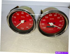 ^R[^[ X~XvJ85 mmXs[h[^[^R[^[bhtFCX Smiths Replica 85 mm speedometer tachometer Red face