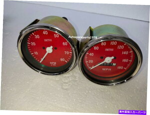 ^R[^[ X~XvJ85 mmXs[h[^[^R[^[bhtFCX Smiths Replica 85 mm speedometer tachometer Red face