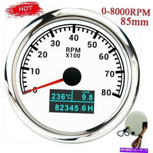 ^R[^[ 85mm 3 in 1J[^R[^[Q[W8000rpm{[gEH[^[xԃ[^[ 85mm 3 in 1 Car Tachometer Gauge 8000RPM Boat Water Temp Oil Pressure Hour Meter