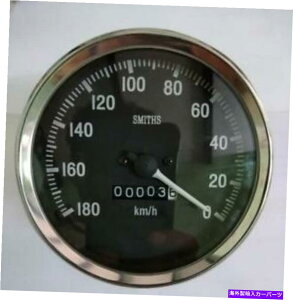 ^R[^[ 100 mmxvX~XvJubNtFCX100 mm dia m18x1.5Xbh180 kmph 100 mm Speedometer Smiths replica Black Face 100 mm dia M18X1.5 thread 180 kmph