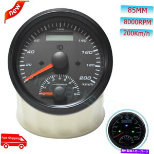 ^R[^[ 85mm gpsXs[h[^[200km/hAJ[{[goCNp0-8000rpm^R[^[ 85mm GPS Speedometer 200km/h With 0-8000RPM Tachometer For Car Boat Motorcycle