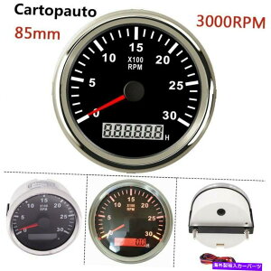 ^R[^[ 85mm}^R[^[{[g^`bgQ[WJ[fW^A[[^[3000rpm 85mm Marine Tachometer Boat Tacho Yacht Gauge Car Digital Hourmeter 3000RPM