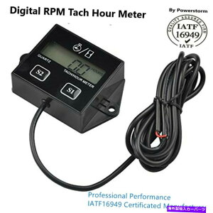 ^R[^[ _[goCNATV UTVKXGW̃ubNfW^^bNԃ[^[^R[^[Q[W Black Digital Tach Hour Meter Tachometer Gauge For Dirt bike ATV UTV Gas Engines
