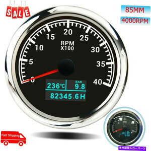 ^R[^[ 85mm^R[^[0-4000rpmfW^ԃ[^[tQ[W 85mm Tachometer 0-4000RPM Gauge With Digital Water Temp Oil Pressure Hour Meter