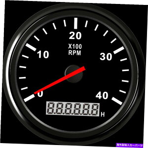 ^R[^[ 85mm{[g}^R[^[fB[[GW^`Q[W4000rpm w/ hourmeterubN 85mm Boat Marine Tachometer Diesel Engine Tacho Gauge 4000RPM w/ Hourmeter Black