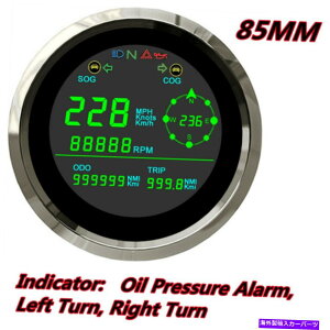 ^R[^[ 85mm LCD GPSxv^R[^[Q[WE^[ /I[o[Xs[hCWP[^[ 85mm LCD GPS Speedometer Tachometer Gauge Left Right Turn / OverSpeed Indicator