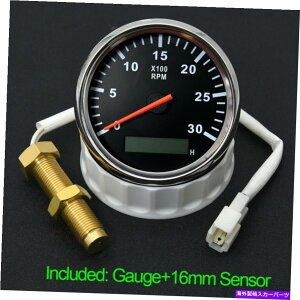 ^R[^[ 85mm}^R[^[Q[WLCD^`fW^A[[^[0-3000rpmZT[ 85mm Marine Tachometer Gauge LCD Tacho Digital Hour Meter 0-3000RPM With Sensor