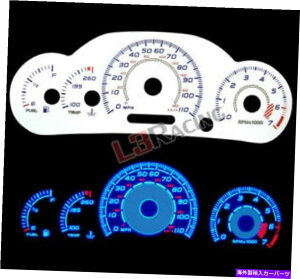 タコメーター 00-05シボレーキャバリエw/タックリバースブルーエルグローホワイトゲージ 00-05 Chevy Cavalier w/Tach Reverse Blue El Glow White Gauge