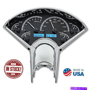 ^R[^[ _R^fW^55-56V{[J[AiOubNACu[LEDQ[WVHX-55C-K-B Dakota Digital 55-56 Chevy Car Analog Black Alloy Blue LED Gauges VHX-55C-K-B