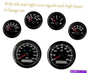 ^R[^[ 6Q[WZbgZ_[200mphxv^R[^[Rx{gICbhLED 6 Gauge Set With Sender 200MPH Speedometer Tachometer Fuel Temp Volt Oil Red Led