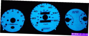 ^R[^[ 96?00z_VrbN}gƃ^bNu[ /O[O[Q[WtFCXI[o[Cnew 96~00 Honda Civic Mt With Tach Blue / Green Glow Gauge Face Overlay New
