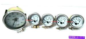 ^R[^[ X~XLbg85 mmdCxAICARA{g +^R[^[zCgN Smiths kit 85 mm Electrical Temp, Oil, Fuel , Volt + Tachometer White Chrome ME