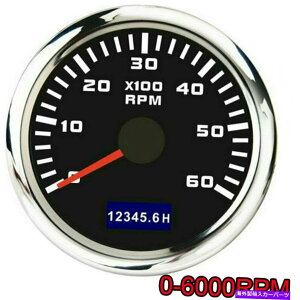 ^R[^[ 52mmh^R[^[Q[W0-6000rpm rpmԂ̃}{[ggbNpQ[W 52mm Waterproof Tachometer Gauge 0-6000RPM RPM Gauge for Car Marine Boat Truck