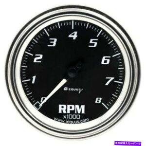 ^R[^[ GNEX3-3/8C`^R[^[ubN /Nx[GNEX7068 0-8000 rpm new Equus 3 - 3/8 Inch Tachometer Black / Chrome Bezel Equus 7068 0-8000 RPM New