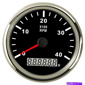 ^R[^[ 85mmubN^R[^[0-4000RPMK\fB[[GW9-32VDC 85mm Black Tachometer 0-4000RPM for Gasoline Diesel Engine 9-32VDC Free Shipping