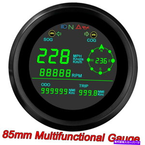 ^R[^[ 85mm LCD GPSXs[h[^[Q[W[^[ƃJ[{[gbggbÑ^R[^[t 85MM LCD GPS Speedometer Gauge Meter with Tachometer for Car Boat Yacht Truck