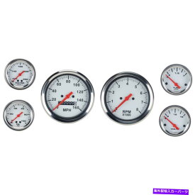 タコメーター スピードウェイ6ゲージセットw/tach、3-3/8 "機械速度計、2-1/16"ゲージ Speedway 6 Gauge Set w/ Tach, 3-3/8" Mechanical Speedometer, 2-1/16" Gauges