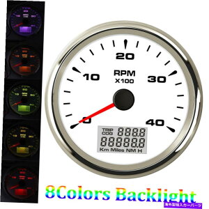 ^R[^[ 85mm}^R[^[Q[W0-4000RPM LCD^`fW^A[J[{[gp 85mm Marine Tachometer Gauge 0-4000RPM LCD Tacho Digital Hour Meter For Car Boat