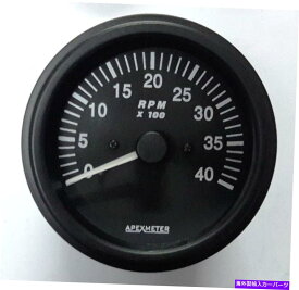 タコメーター タコメーター0-4000 rpmオルタネーター信号ゲージブラックベゼル +24V Tachometer 0-4000 RPM Alternator Signal Gauge Black Bezel +24V
