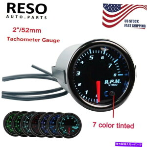 �^�R���[�^�[ 7�F�̒��F�|�C���^�[2 52mm�^�`���Q�[�W�J�[�^�R���[�^�[�Q�[�W���[�^�[0?8000 rpm 7 Color Tinted Pointer 2 52mm Tacho Gauge Car Tachometer Gauge Meter 0~8000 RPM�y���s�A���i�z