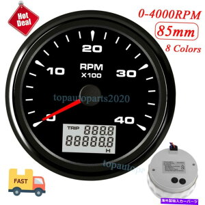 ^R[^[ 85mm{[g}^R[^[fB[[GWJ[LCD^`Q[W4000 rpmԃ[^[ 85mm Boat Marine Tachometer Diesel Engine Car LCD Tacho Gauge 4000 RPM Hourmeter