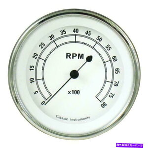 ^R[^[ NVbNCXgDgCW80SLFNVbNzCgV[Y8000 rpm^bN Classic Instruments CW80SLF Classic White Series 8000 RPM Tach