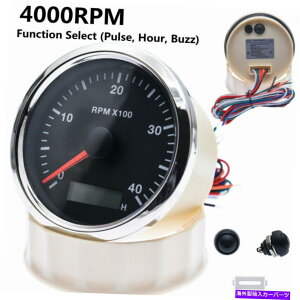 ^R[^[ pXA[oY85mmߏ葬xA[Q[W4000 rpm^R[^[LCDԃ[g PULSE HOUR BUZZ 85mm Overspeed Alarm Gauge 4000 RPM Tachometer LCD Hourmeter