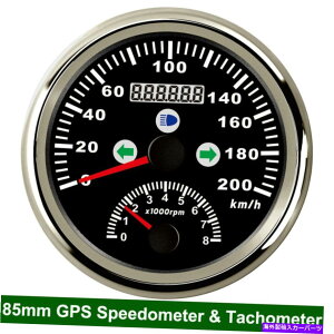 ^R[^[ 85mmfW^J[gbN{[gGPSXs[h[^[Q[W0-200km/h w/^R[^[8000rpm 85mm Digital Car Truck Boat GPS Speedometer Gauge 0-200Km/H W/Tachometer 8000RPM