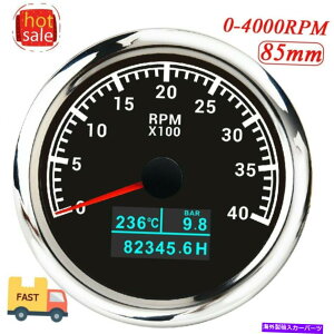 ^R[^[ 85mm 3 in 1^R[^[Q[W0-4000 rpm{[gEH[^[xԃ[^[ 85mm 3 in 1 Tachometer Gauge 0-4000 RPM Boat Water Temp Oil Pressure Hour Meter