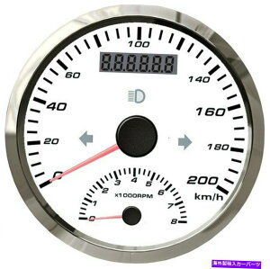 �^�R���[�^�[ �I�[�g�o�C�{�[�g�J�[�p��85mm gps���x�v�Q�[�W200km/ h 8000rpm 85mm GPS Speedometer Gauge w/ Tachometer 200KM/H 8000RPM for Motorcycle Boat Car�y���s�A���i�z