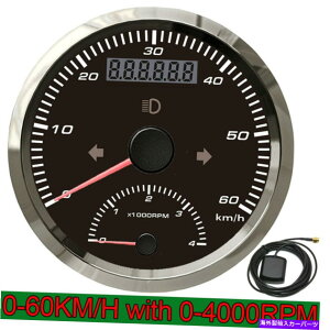 ^R[^[ 85mm GPSXs[h[^[0-60km/h^R[^[Q[W0-4000rpmJ[I[goC 85mm GPS Speedometer 0-60Km/H with Tachometer Gauge 0-4000RPM for Car Motorcycle