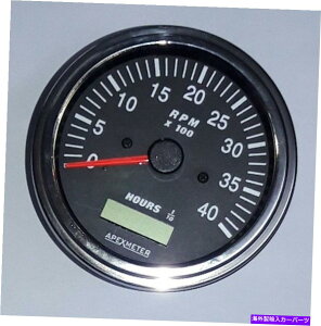 ^R[^[ ^R[^[/ԃ[^[0-4000 RPMI^l[^[MQ[WSAEx[ +24V Tachometer/Hourmeter 0-4000 RPM Alternator Signal Gauge SAE Bezel +24V
