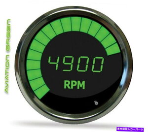 ^R[^[ Intellitronix MS9001G LEDfW^/o[Ot^R[^[3 3/8 "NO[ Intellitronix MS9001G LED Digital/Bargraph Memory Tachometer 3 3/8" Chrome Green