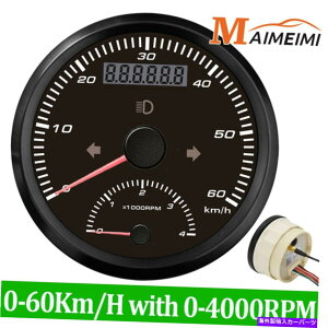 ^R[^[ 85mm LCD GPSXs[h[^[Q[W0-60km/h^R[^[0-4000 rpm for car boat 85MM LCD GPS Speedometer Gauge 0-60Km/H With Tachometer 0-4000 RPM for Car Boat