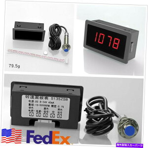^R[^[ USA 4fW^bhLED^R[^[RPMXs[h[^[W NPNz[ߐڃZT[Zbg USA 4 Digital Red LED Tachometer RPM Speed Meter w NPN Hall Proximity Sensor Set