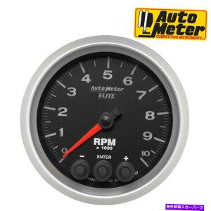 ^R[^[ 5697G[gC_bV^R[^[AiOVo[ubNQ[W10000 rpm AutoMeter 5697 Elite In-Dash Tachometer Analog Silver Black Gauge 10000 RPM