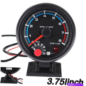 ^R[^[ 3.75 ''J[jo[T^R[^[^`Q[WzCgC^[VtgCg0-8000 rpm 3.75'' Car Universal Tachometer Tacho Gauge White Inter Shift Light 0-8000 RPM