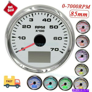 ^R[^[ 85mm}^R[^[Q[W7000 PRMfW^ԃ[^[J[{[gh12V 85mm Marine Tachometer Gauge 7000 PRM Digital Hourmeter Car Boat Waterproof 12V
