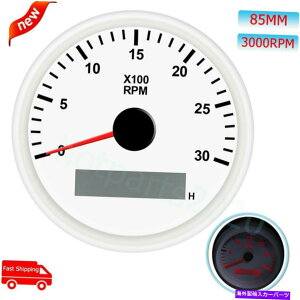 ^R[^[ 85mm}^R[^[3000rpm with Hour Meter Red Backlight for Car Truck Yacht 85mm Marine Tachometer 3000RPM With Hour Meter Red Backlight For Car Truck Yacht