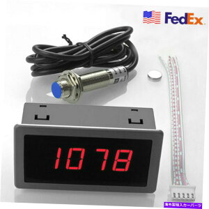 タコメーター レッド4デジタルエンジンタックメーター時間メーターオートバイモーター用誘導 Red 4 Digital Engine Tach Tachometer Hour Meter Inductive for Motorcycle Motor