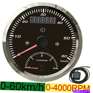 ^R[^[ 85mmfW^J[{[gGPSXs[h[^[0-60km/h^R[^[Q[W0-4000rpm 85mm Digital Car Boat GPS Speedometer 0-60KM/H With Tachometer Gauge 0-4000RPM