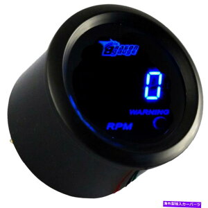 ^R[^[ 2 "52mmubNVFJ[[^[fW^u[LED^`^R[^[LEDQ[W[^[ 2" 52mm Black Shell Car Motor Digital Blue LED Tacho Tachometer LED Gauge Meter