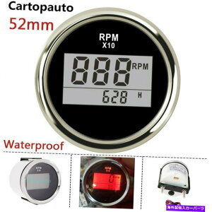 ^R[^[ 52mmJ[{[gfW^^R[^[GWA[[^[0-9990RPM}LCD RVQ[W 52mm Car Boat Digital Tachometer Engine Hourmeter 0-9990RPM Marine LCD RV Gauge
