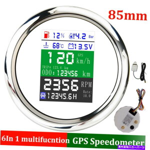 ^R[^[ 85mm 6 in 1 gpsxv^R[^[RxQ[W 85mm 6 in 1 GPS Speedometer Tachometer Oil Pressure Fuel Level Water Temp Gauge