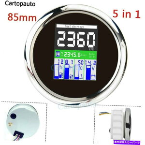 ^R[^[ 85mm 5 in 1}eBt@NV^R[^[RxQ[W 85mm 5 in 1 Multi-Functional Tachometer Fuel Level Water Temp Oil Pressure Gauge